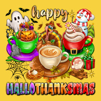 Happy Hallothanksmas Coffee Cups With Ghost Turkey Premium Sweatshirt | Teevron