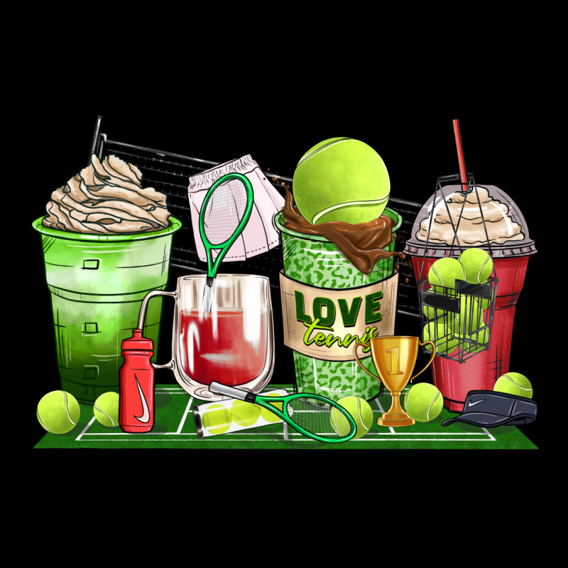 Tennis Coffee Cups Ladies Tee by Zillion Design Studio | Teevron