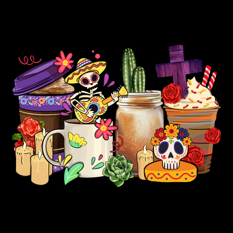 Mexican Dia De Los Muertos Coffee Cups Ladies Tee by CTS Tumbler Store | Teevron