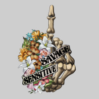 Sensitive Savage Skeleton Middle Finger Premium Tee | Teevron