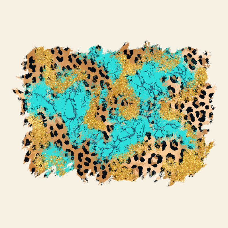 Glitter Leopard Turquoise Background Vintage Tee by AdoDesignShop | Teevron