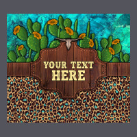 Preview Custom Cactus And Sunflowers Leopard Turquoise Vintage Hoodie | Teevron