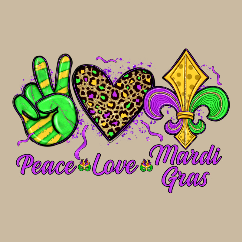 Peace Love Mardi Gras Long Sleeve Tee by JahusDesignShop | Teevron