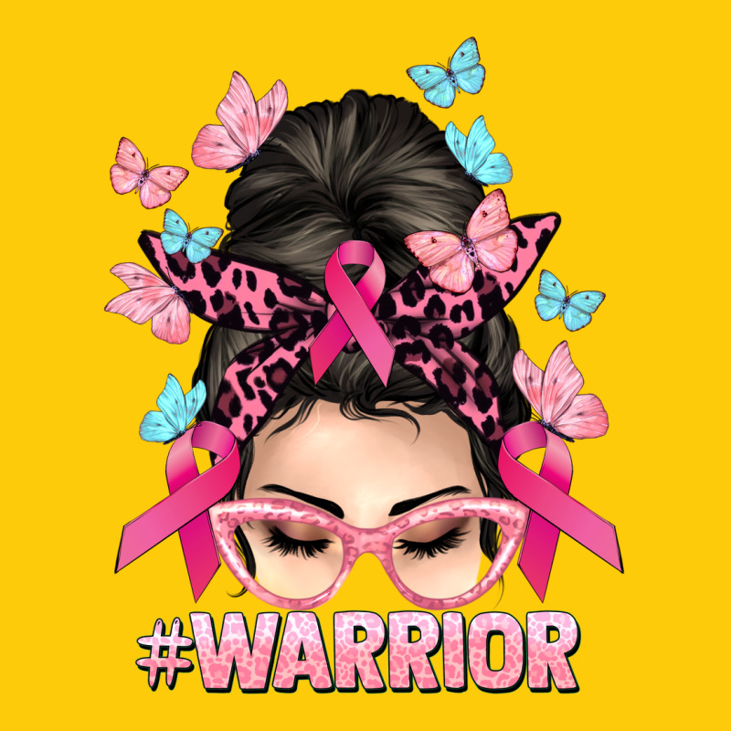 Warrior Cancer Messy Bun Cancer Awareness Premium Hoodie by HowdyJamesFarm | Teevron