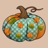 Blue Plaid Autumn Pumpkin Urban Heavy Tee | Teevron