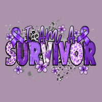 I Am A Survivor Purple Ribbon Heavyweight Hoodie | Teevron