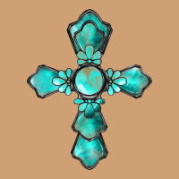 Western Turquoise Gemstone Cross Vintage Tee | Teevron