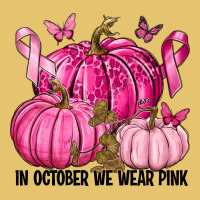 In October We Wear Pink With Pumpkin Premium Sweatshirt | Teevron