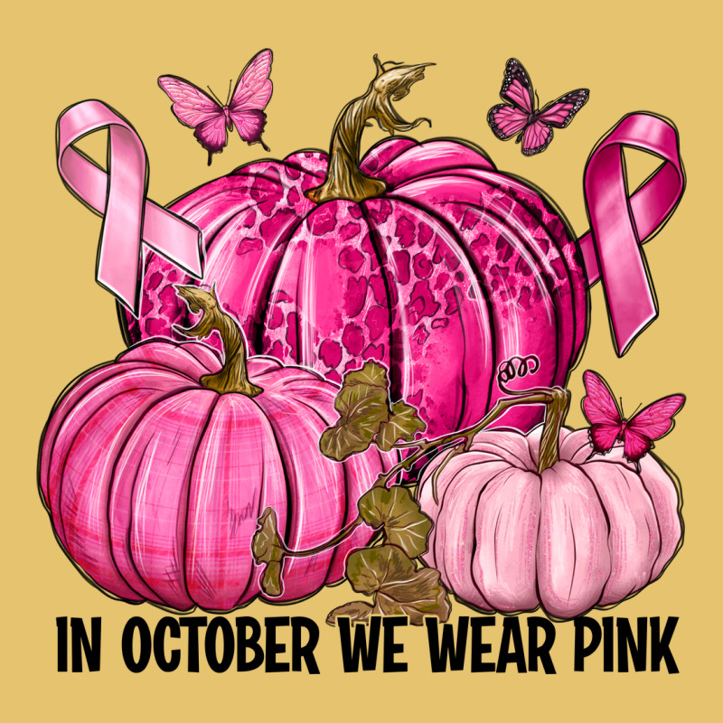 In October We Wear Pink With Pumpkin Premium Sweatshirt by texasbilliewilder | Teevron