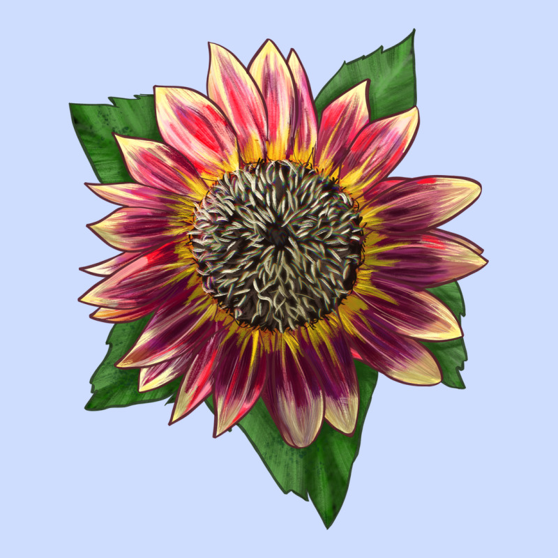 Crimson Blaze Sunflower Urban Heavy Tee by LillyAllenDesigns | Teevron