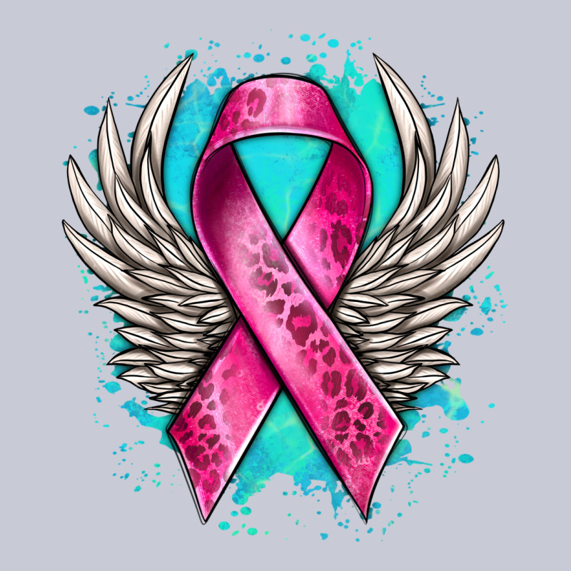 Cancer Ribbon With Angel Wings Heavyweight Hoodie by NancyCooperArtShop | Teevron