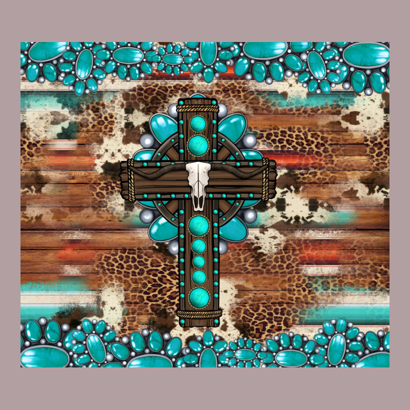 Gemstone And Cross With Cowhide Vintage Hoodie by Artiststas | Teevron