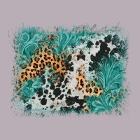 Cowhide Turquoise Leather Background Vintage Tee | Teevron