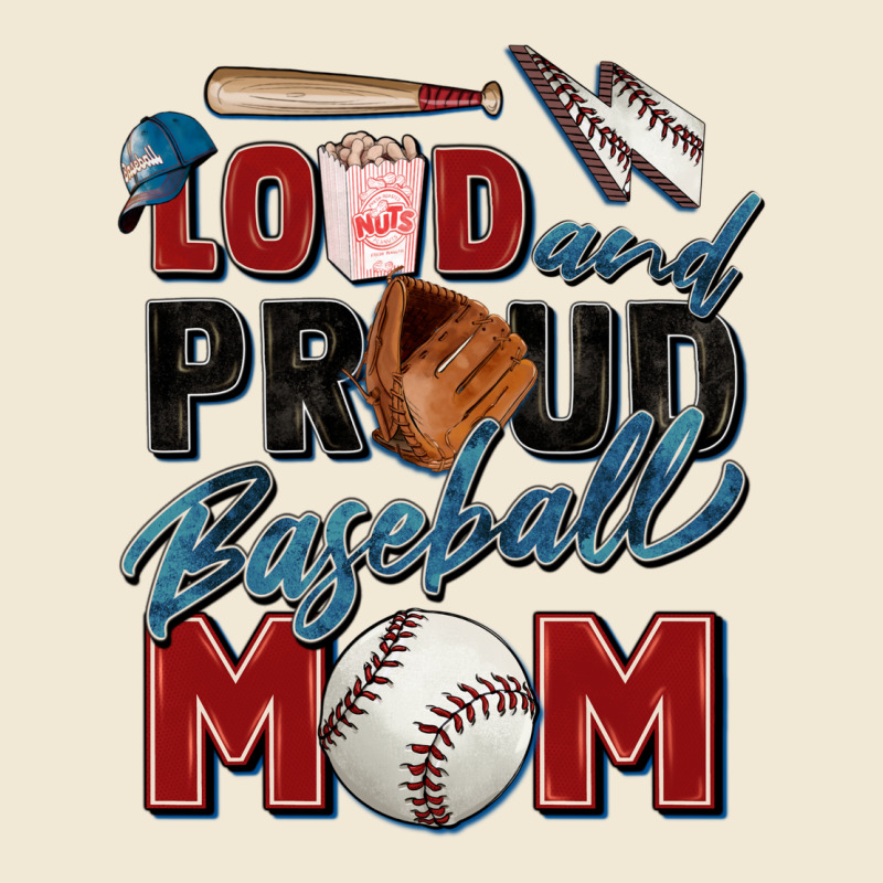 Loud And Proud Baseball Mom Ladies Tee by Zillion Design Studio | Teevron
