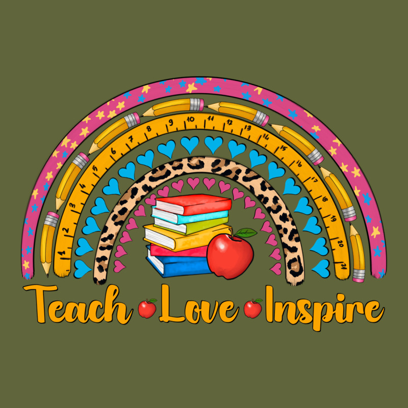 Back To School Rainbow Teach Love Inspire Classic Tee by AdoDesignShop | Teevron