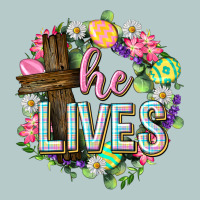 He Lives Easter With Flowers Heavy Core Tee | Teevron