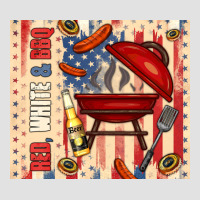 Red White And Bbq Usa Flag Premium Hoodie | Teevron