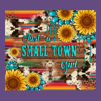 Just A Small Town Girl With Gemstone Sunflower Serape And Cowhide Vintage Hoodie | Teevron