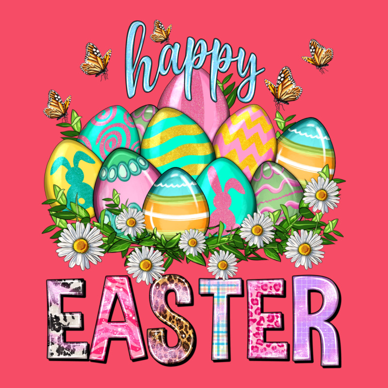 Happy Easter With Eggs Premium Sweatshirt by NancyCooperArtShop | Teevron