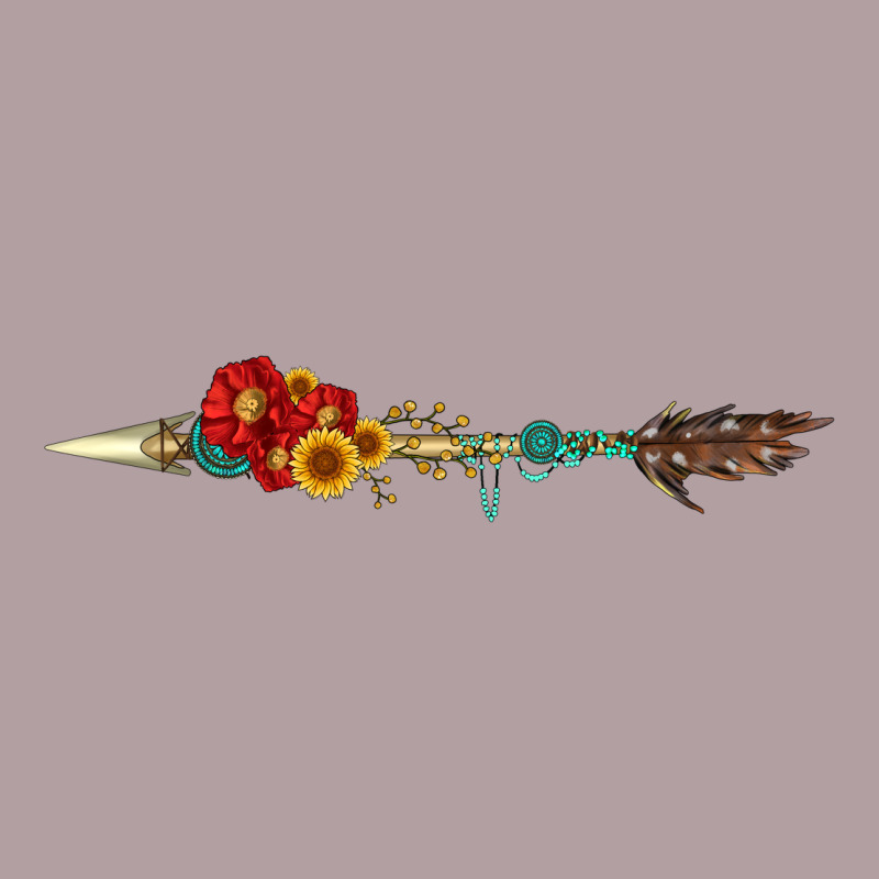 Flowers And Arrow With Gemstone Vintage Hoodie by Artiststas | Teevron