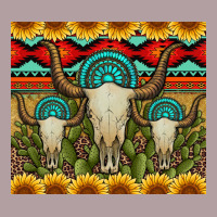 Bull Skulls Gemstones And Cactus With Leopard And Aztec Vintage Hoodie | Teevron
