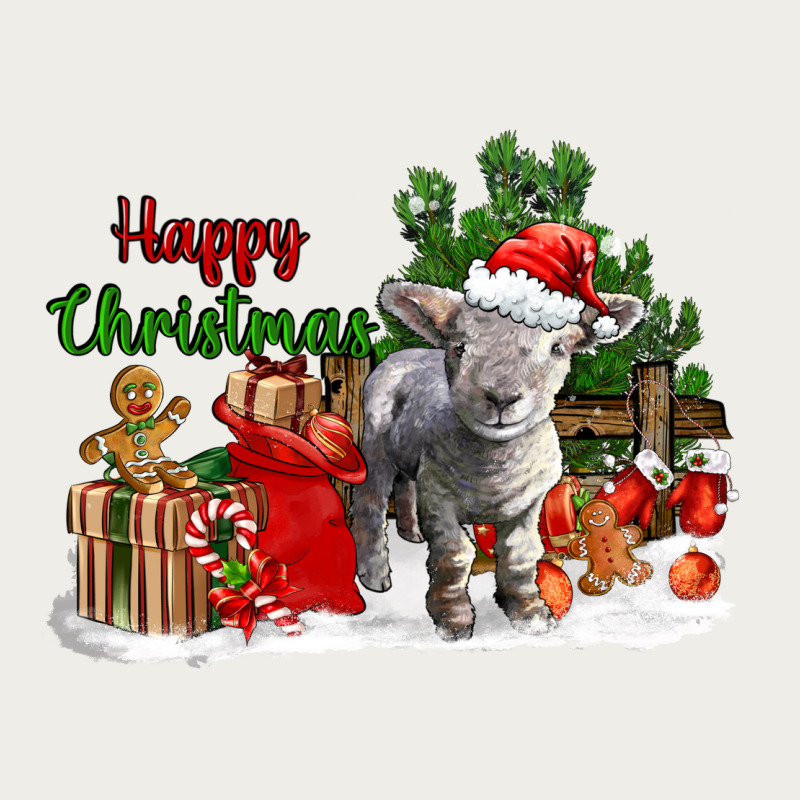 Happy Christmas Southdown Baby Sheep Zipper Hoodie by LillyAllenDesigns | Teevron