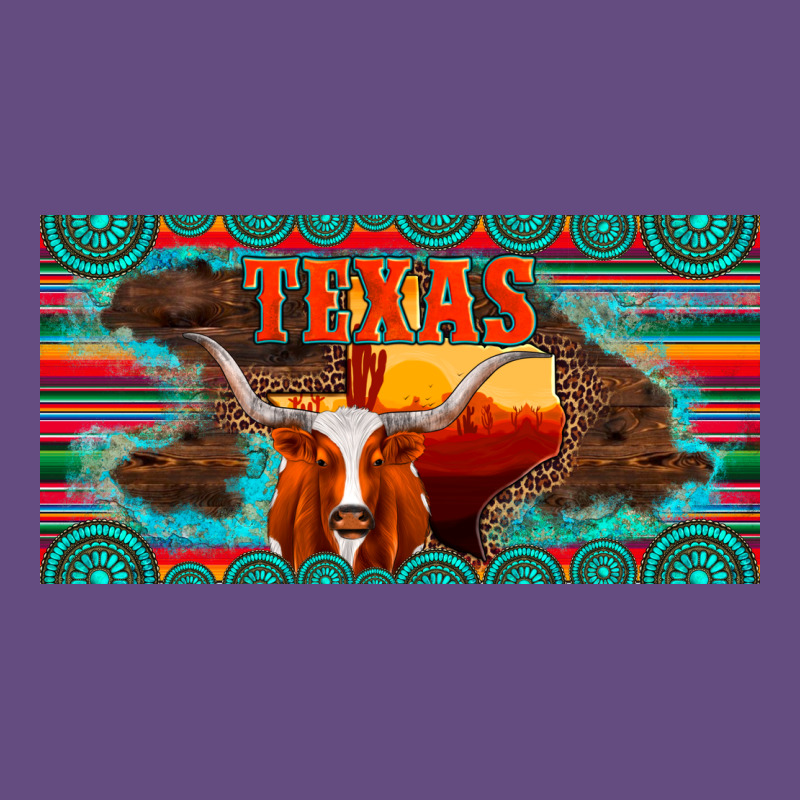 Texas And Map With Longhorn Serape Gemstone Licanse Plate Vintage Hoodie by Artiststas | Teevron