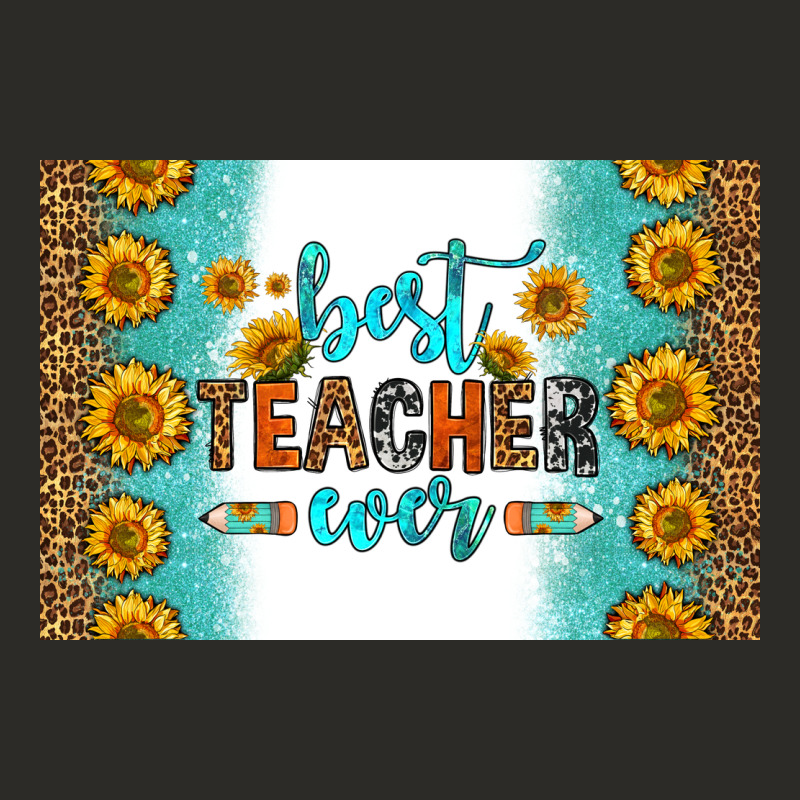 Best Teacher Ever Skinny Metal Can Holder Heavy Core Tee by HRA Design Shop | Teevron