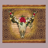 Bull Skull Flowers Glitter And Leopard Vintage Hoodie | Teevron