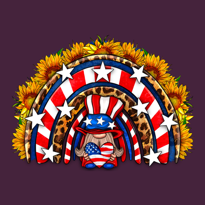 Usa Gnome Sunflower Rainbow Premium Tee by HRA Design Shop | Teevron