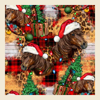 Christmas Horse Leopard Tartan Premium Tee | Teevron