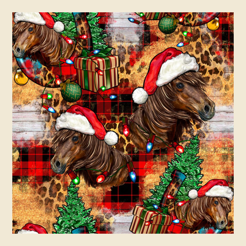 Christmas Horse Leopard Tartan Premium Tee by FaDigitalArtStudio | Teevron