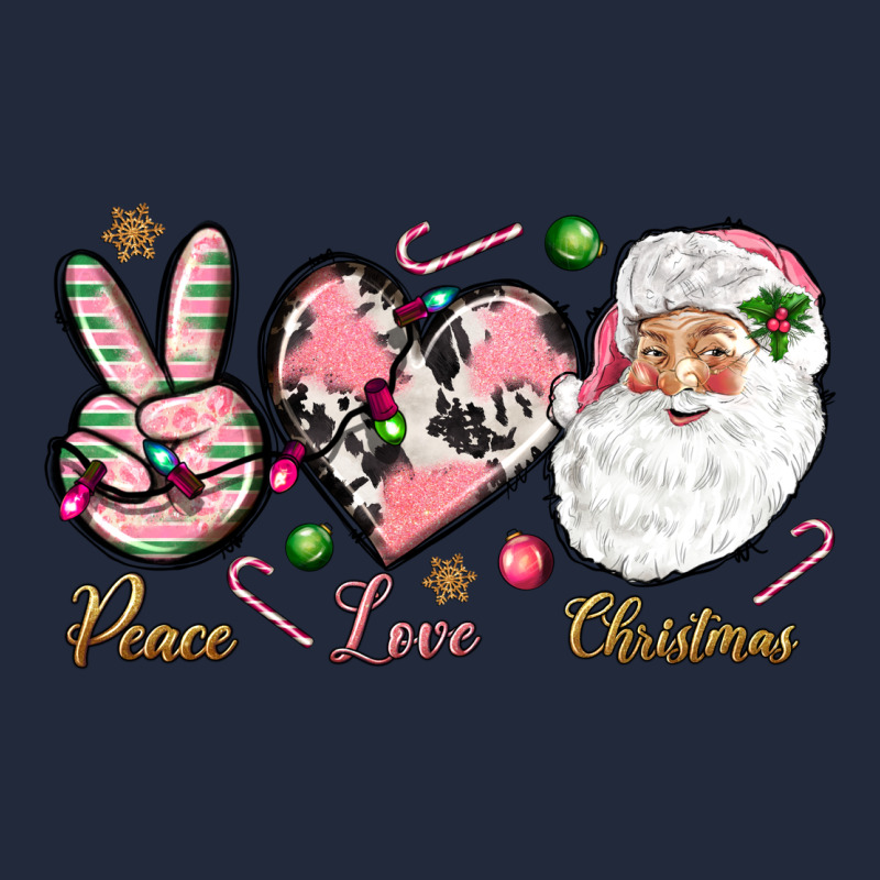 Peace Love Pink Christmas Premium Sweatshirt by NancyCooperArtShop | Teevron