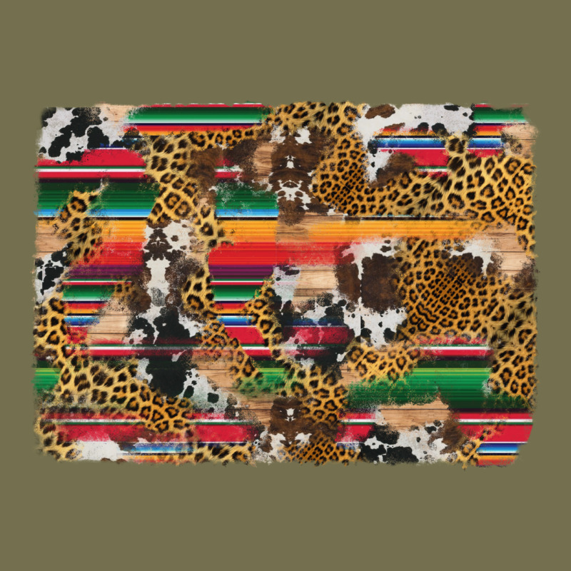 Western Serape Cowhide And Leopard Background Vintage Hoodie by Artiststas | Teevron