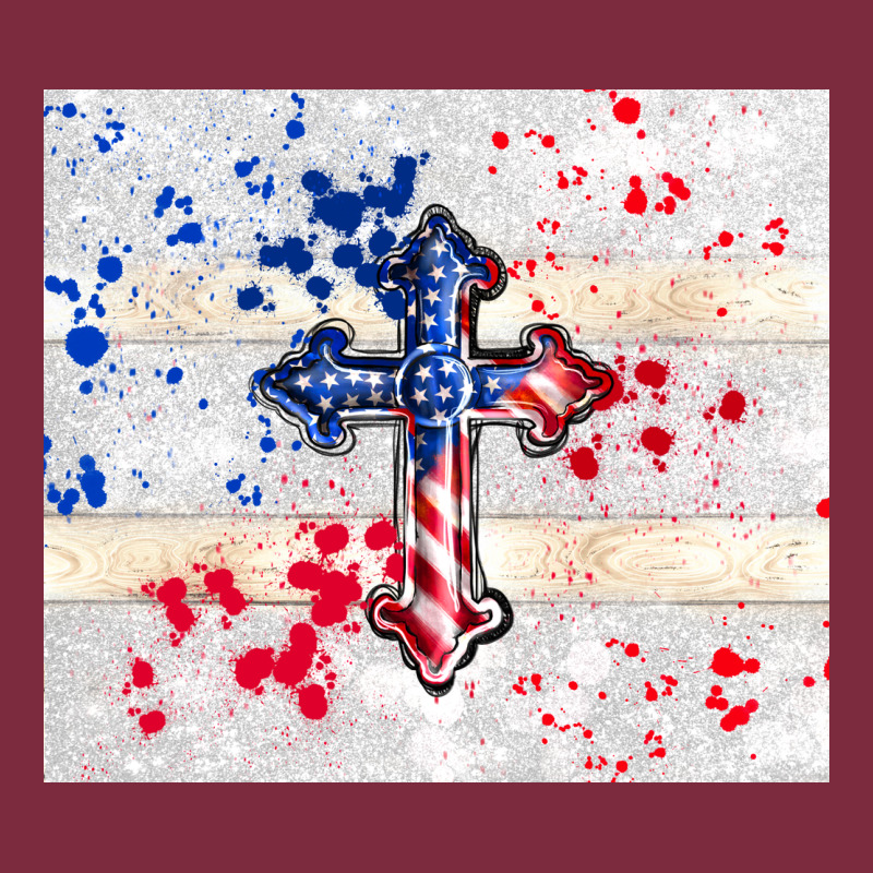 4th Of July Flag Cross Premium Hoodie by TumblerDesignByShophia | Teevron