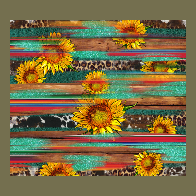 Sunflower Serape Wood And Cowhide Vintage Hoodie by Artiststas | Teevron