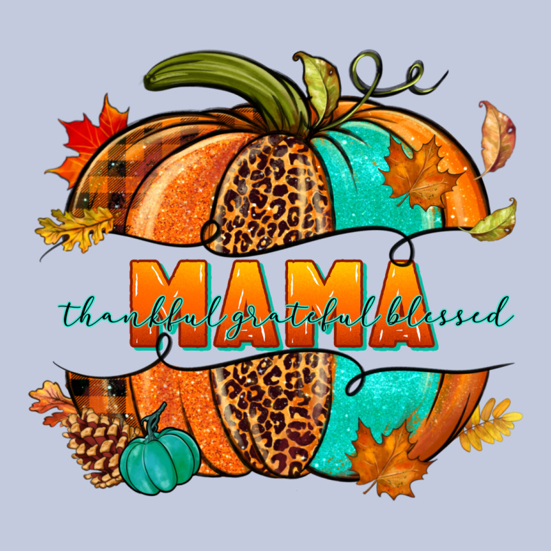 Thankful Grateful Blessed Mama Pumpkin Long Sleeve Tee by NancyCooperArtShop | Teevron