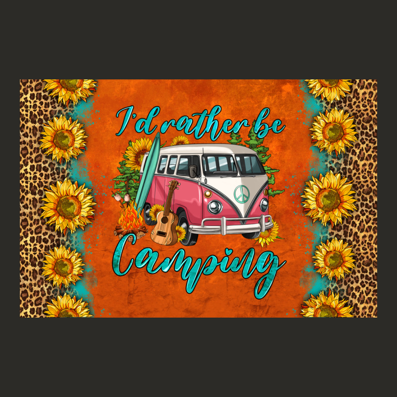 I'd Rather Be Camping Skinny Metal Can Holder Heavy Core Tee by HRA Design Shop | Teevron