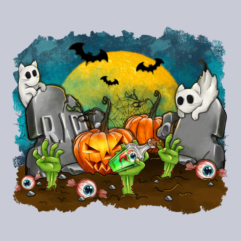 Cemetery With Ghost Cats Heavyweight Hoodie by texasbilliewilder | Teevron