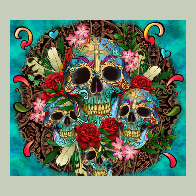 Sugar Skulls Tumbler 3 Ladies Tee by CTS Tumbler Store | Teevron