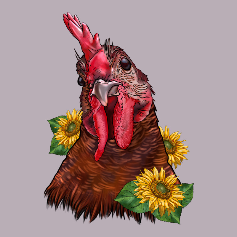 Rooster Sunflower Vintage Tee by BarkalooDesign | Teevron