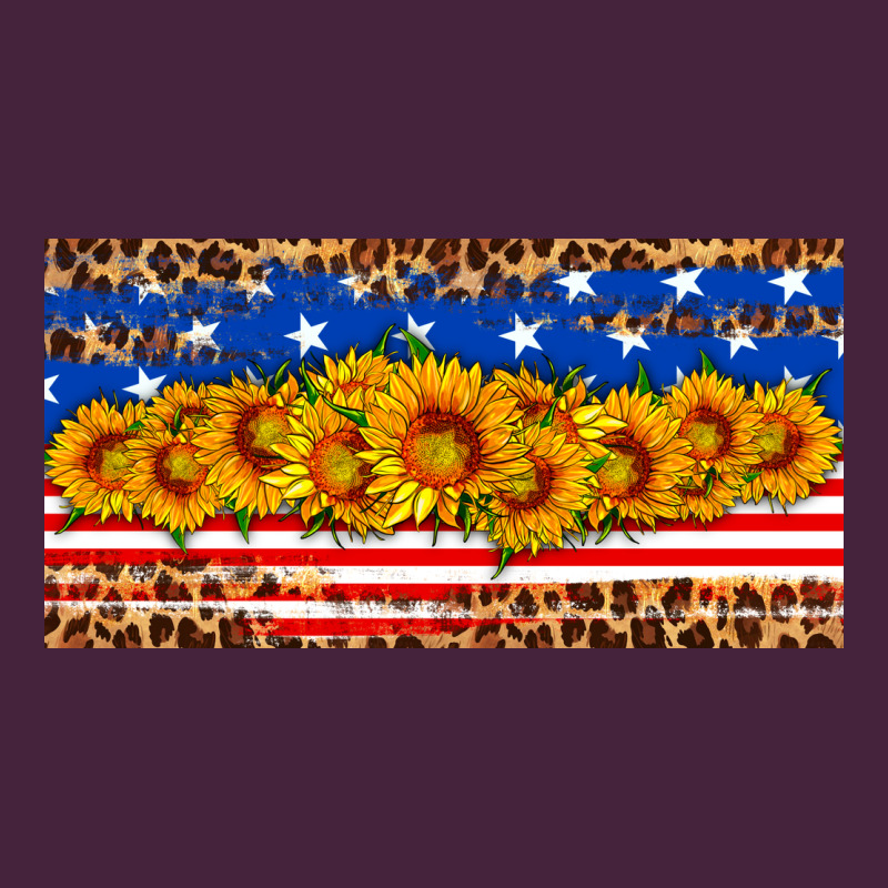 Usa Flag Sunflowers License Plate Premium Tee by HRA Design Shop | Teevron