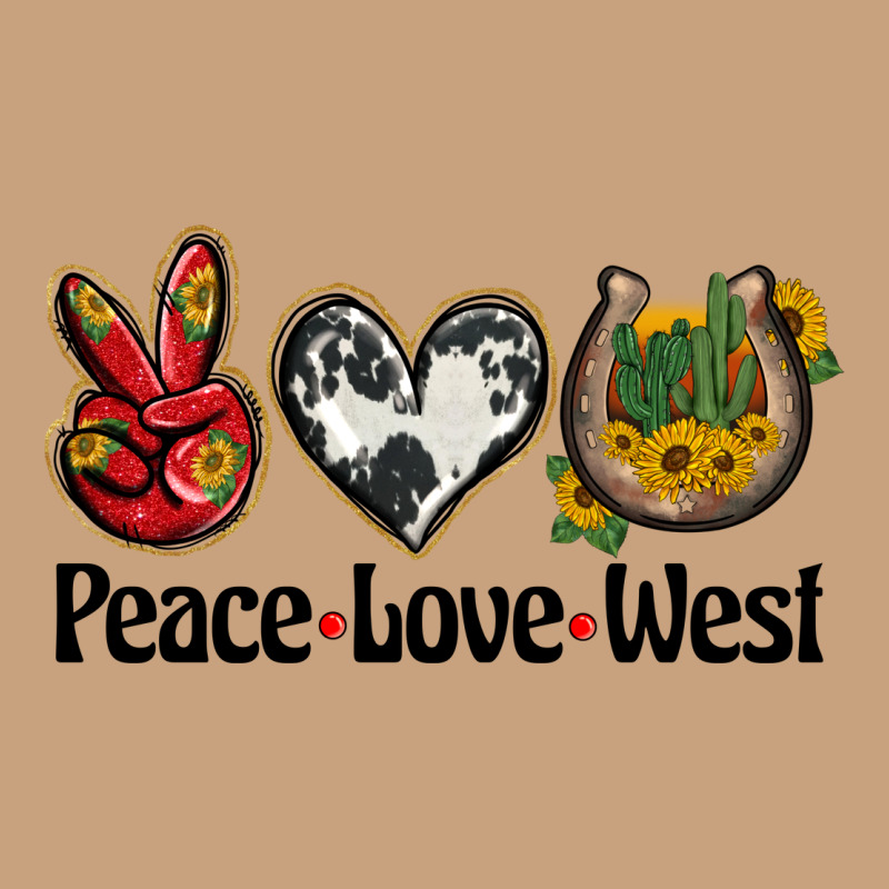 Peace Love West Vintage Tee by BarkalooDesign | Teevron