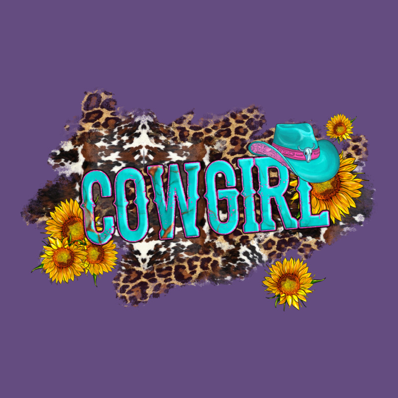 Western Cowgirl And Sunflower With Hat And Cowhide Leopard Vintage Hoodie by Artiststas | Teevron