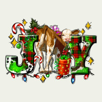 Joy With Baby Cow And Christmas Gifts Mistletoe Urban Heavy Tee | Teevron