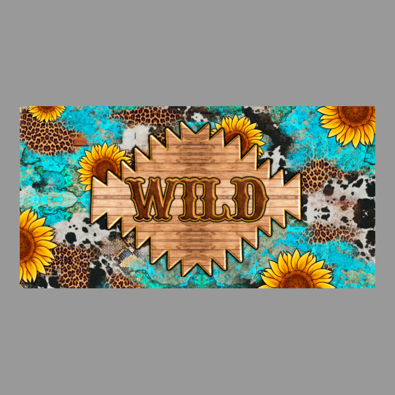 Western Wild And Sunflower Leopard Turquoise Cowhide Licanse Plate Vintage Hoodie by Artiststas | Teevron