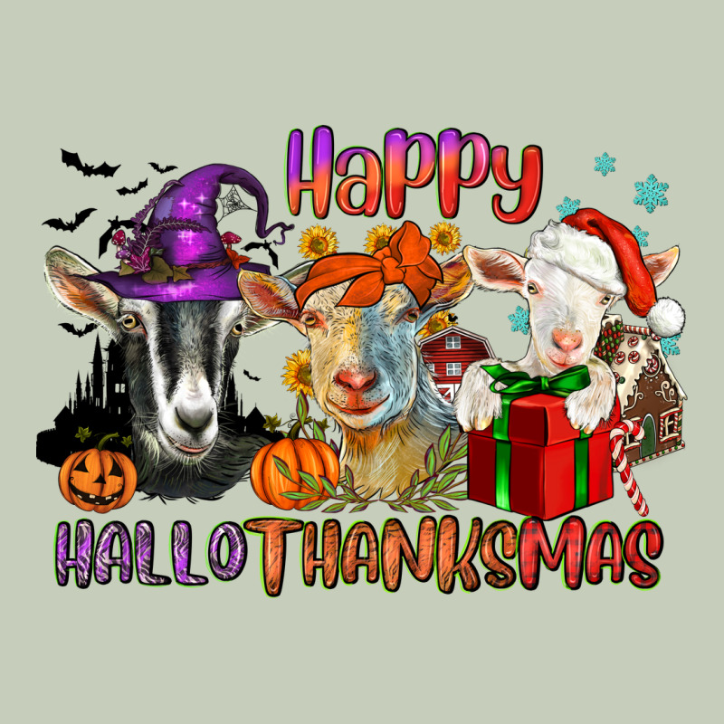 Happy Hallothanksmas Goats Long Sleeve Tee by NancyCooperArtShop | Teevron