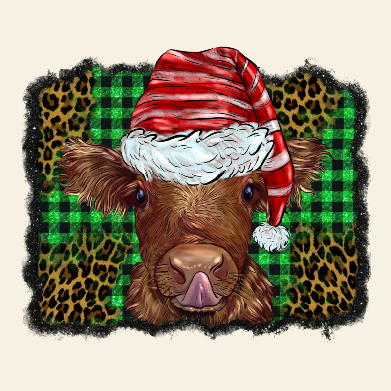 Christmas Leopard Buffalo Plaid Baby Highland Cow Vintage Tee by BarkalooDesign | Teevron