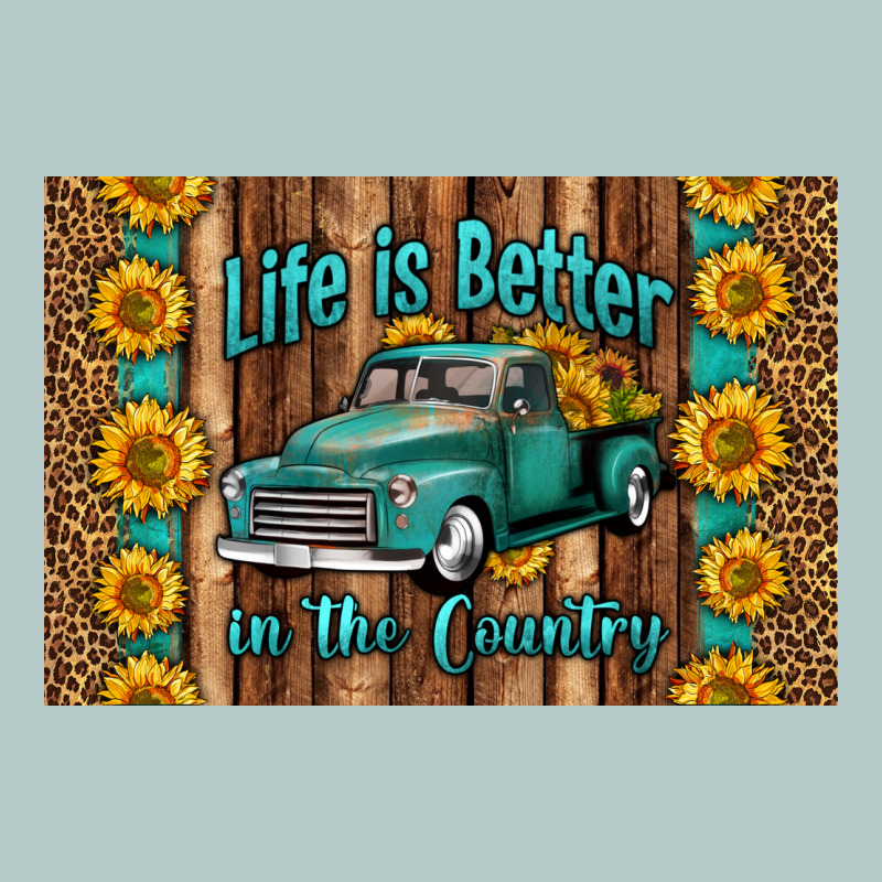 Life Is Better In The Country Skinny Metal Can Holder Heavy Core Tee by HRA Design Shop | Teevron