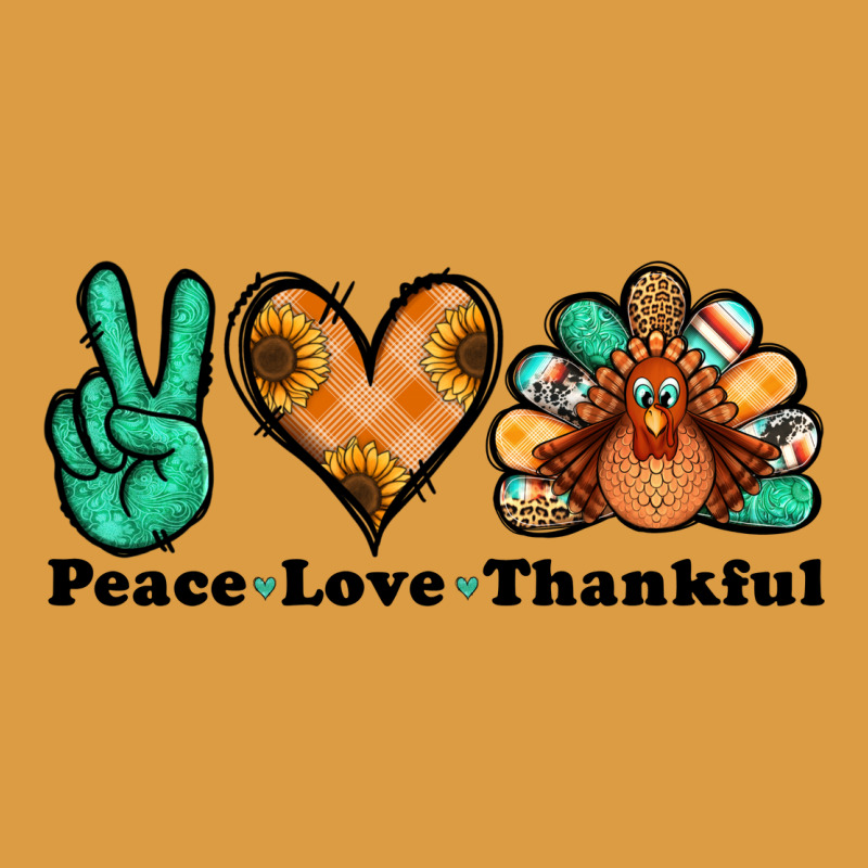 Peace Love Thankful Turkey Urban Heavy Tee by Jasminsmagicworld | Teevron